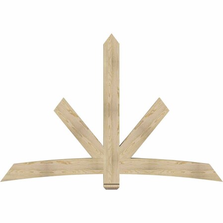 Ekena Millwork Alberta Rough Sawn Timber Gable Bracket, Douglas Fir, 84"W x 56"H x 4"D x 6"F, 16/12 Pitch GBW084X56X0406ALB00RDF